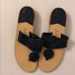 NWOT Jack Rogers Nantucket Sandal, Navy, Size 6